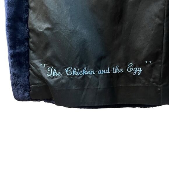 Saks Fifth Avenue Vintage Navy Fur Coat "Chicken and Egg"  OOAK - Picture 7 of 8